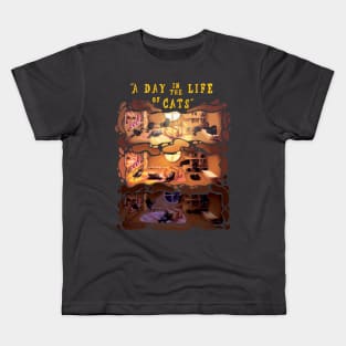 A Day In The Life Of The Cats Kids T-Shirt